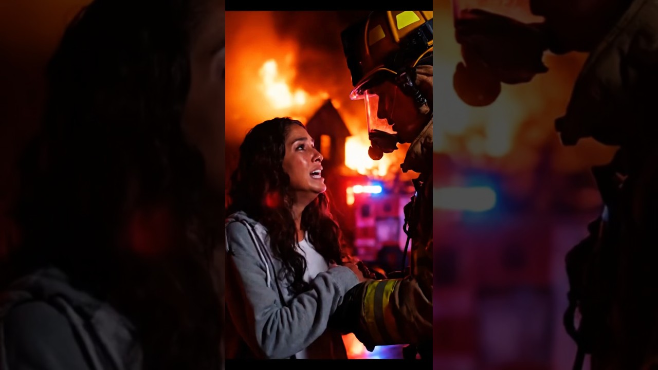 Elle supplie le pompier de sauver son chat en plein incendie 😭🔥 #pov