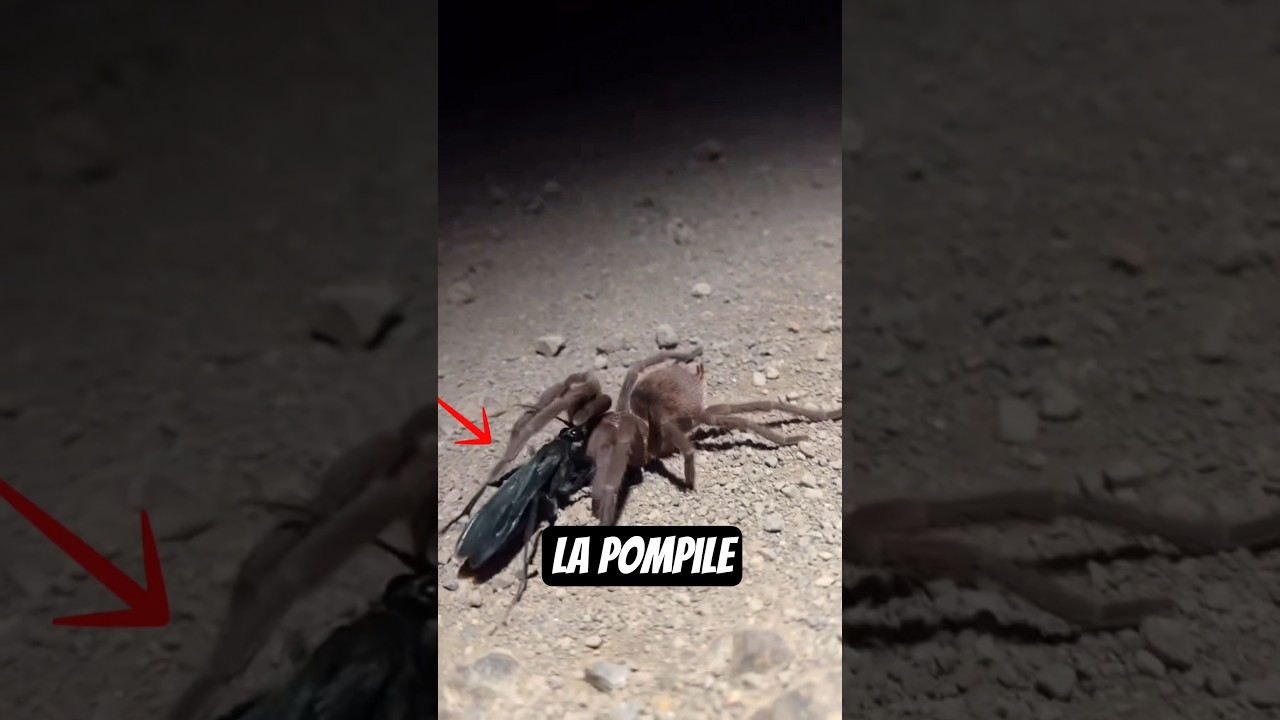 Une guêpe qui s'attaque aux mygales ?! 🕷Voici la Pompile ! #pompile #spiderwasp #spider #araignée