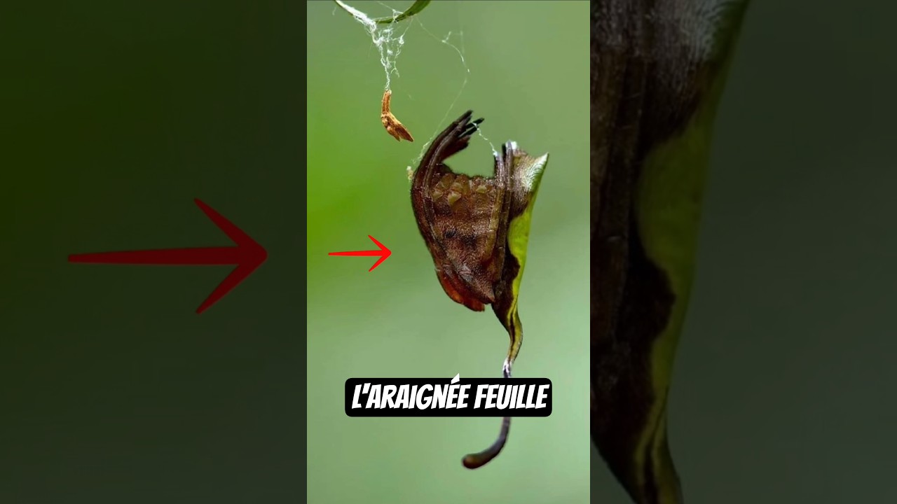 J'ai rarement vu un camouflage aussi parfait ! ✨️ L'Araignée Feuille 🍃 #araignée #spider #arachnid